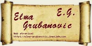 Elma Grubanović vizit kartica